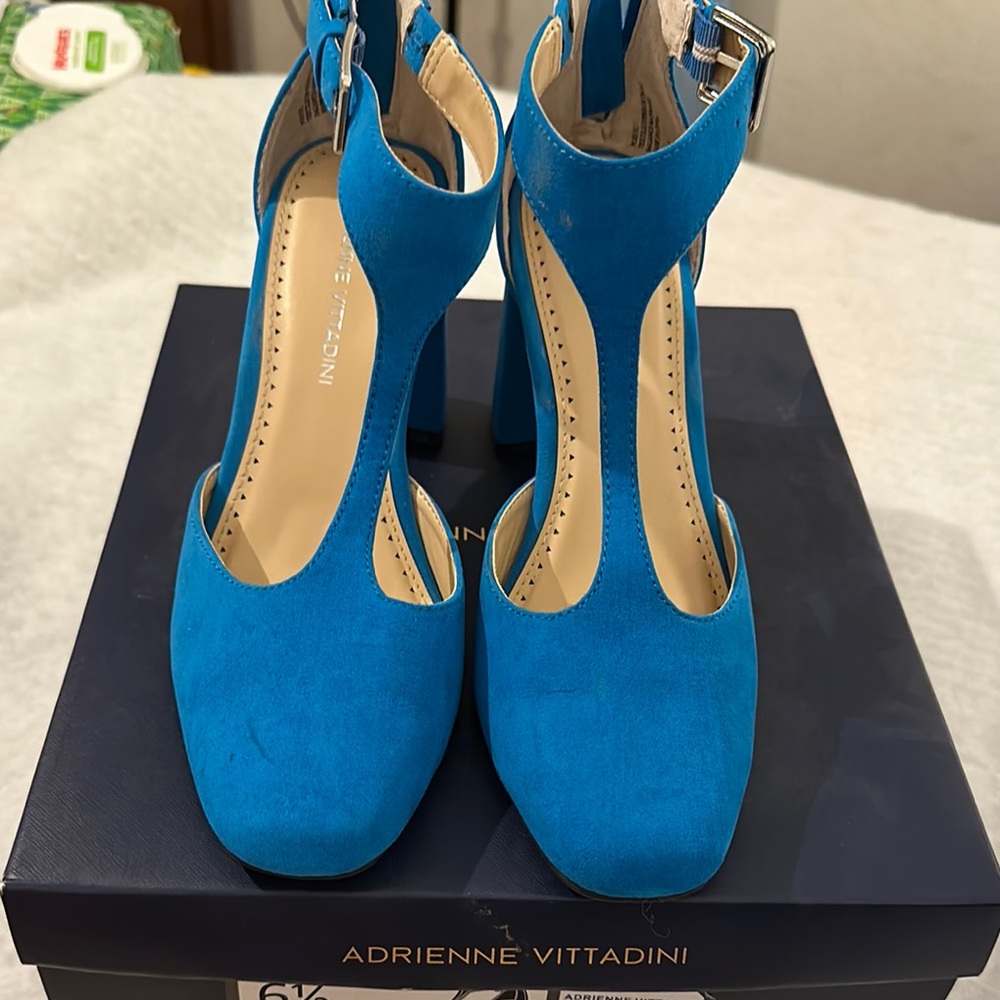 NIB Blue Suede Heels